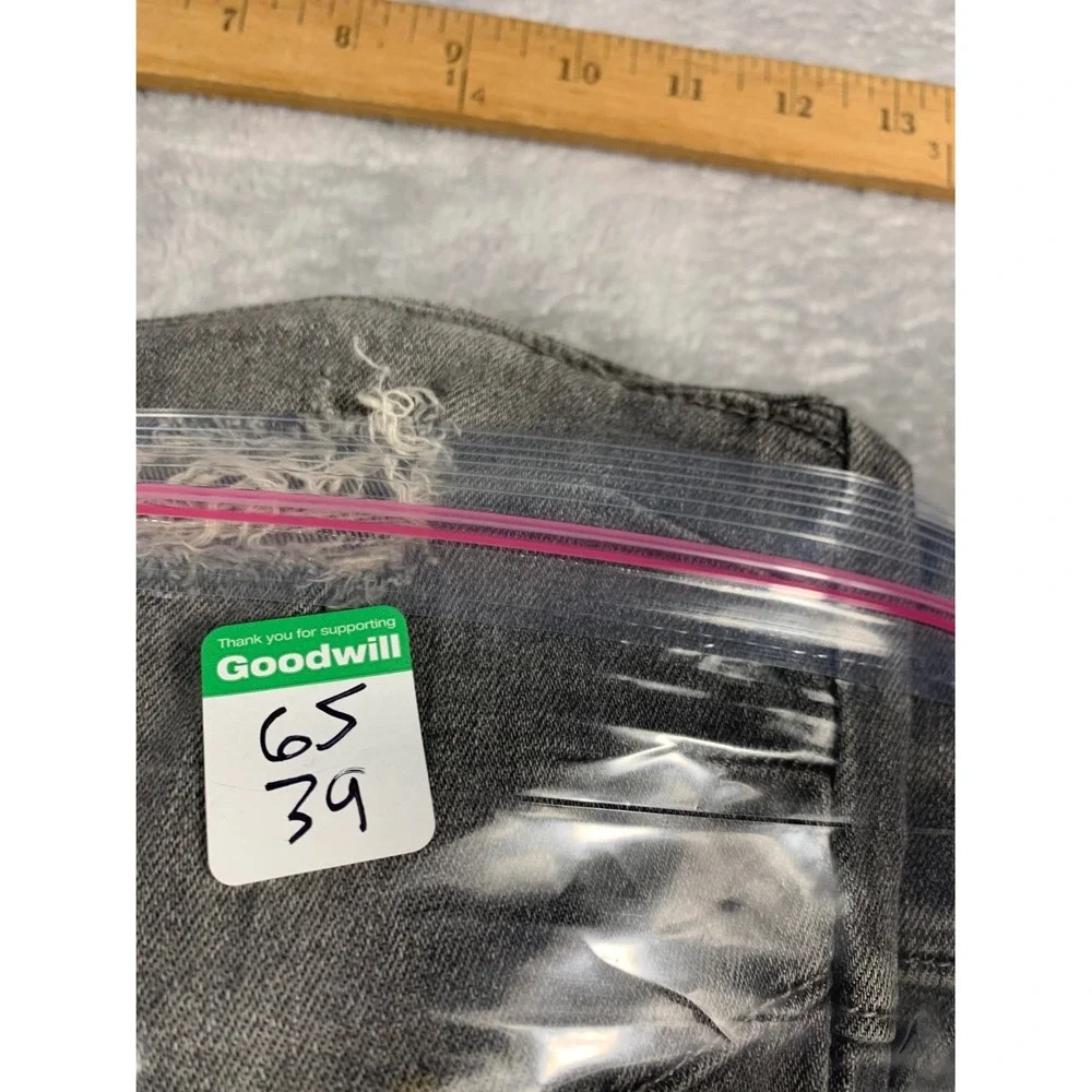 True Religion Biker Jeans Geno Mens 34x34 Gray Denim Moto ribbed knees